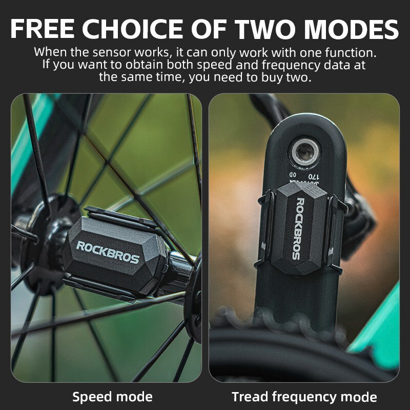 Bike Speed & Cadence Sensor Wireless Waterproof Bluetooth ANT+ Compatible - 2pcs