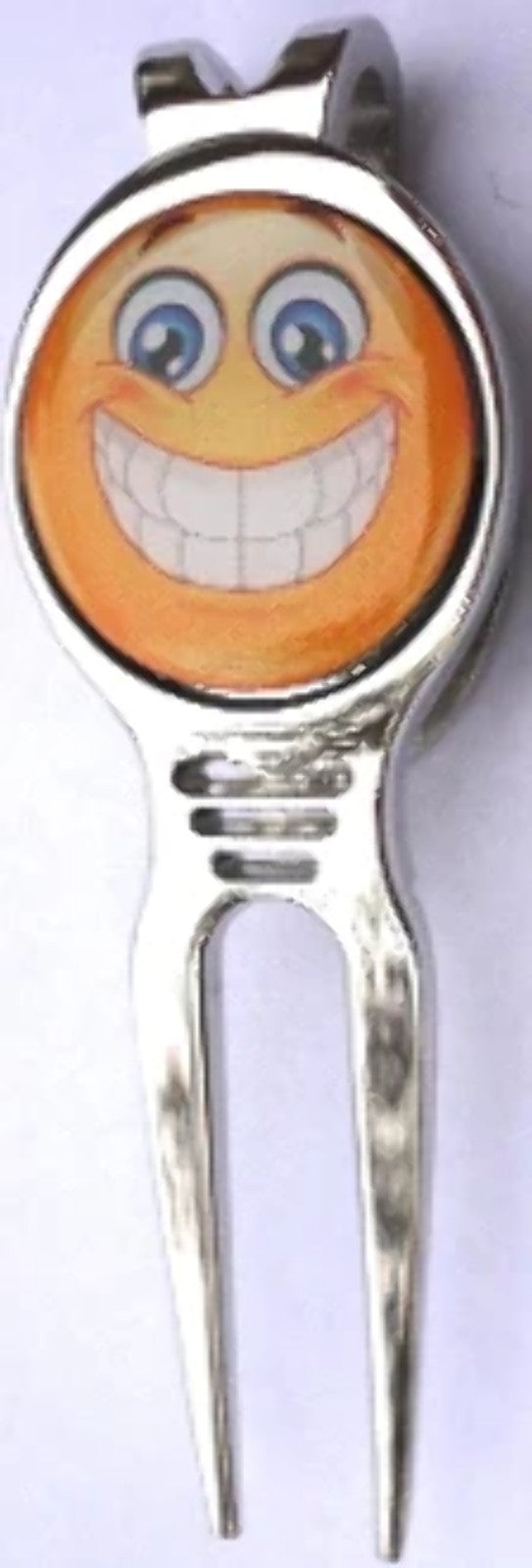 Golf Ball Marker with Smiley Face - Happy Golf Accessory, 1 Inch