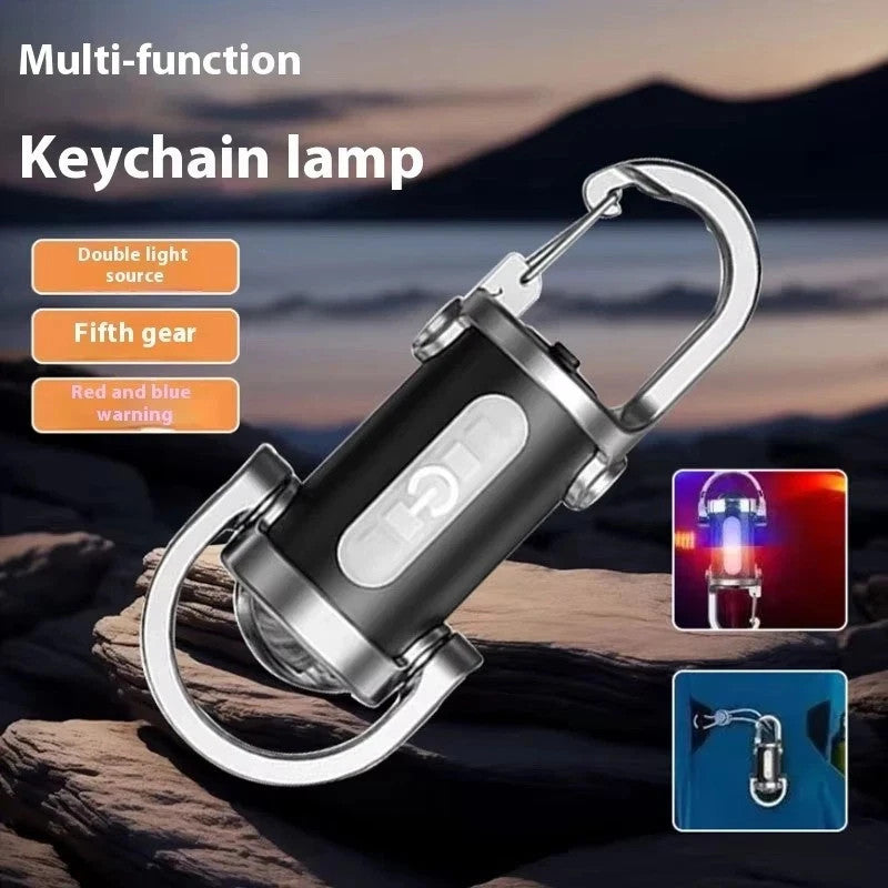 USB Rechargeable Mini LED Flashlight Keychain Torch - Bright Portable Tool