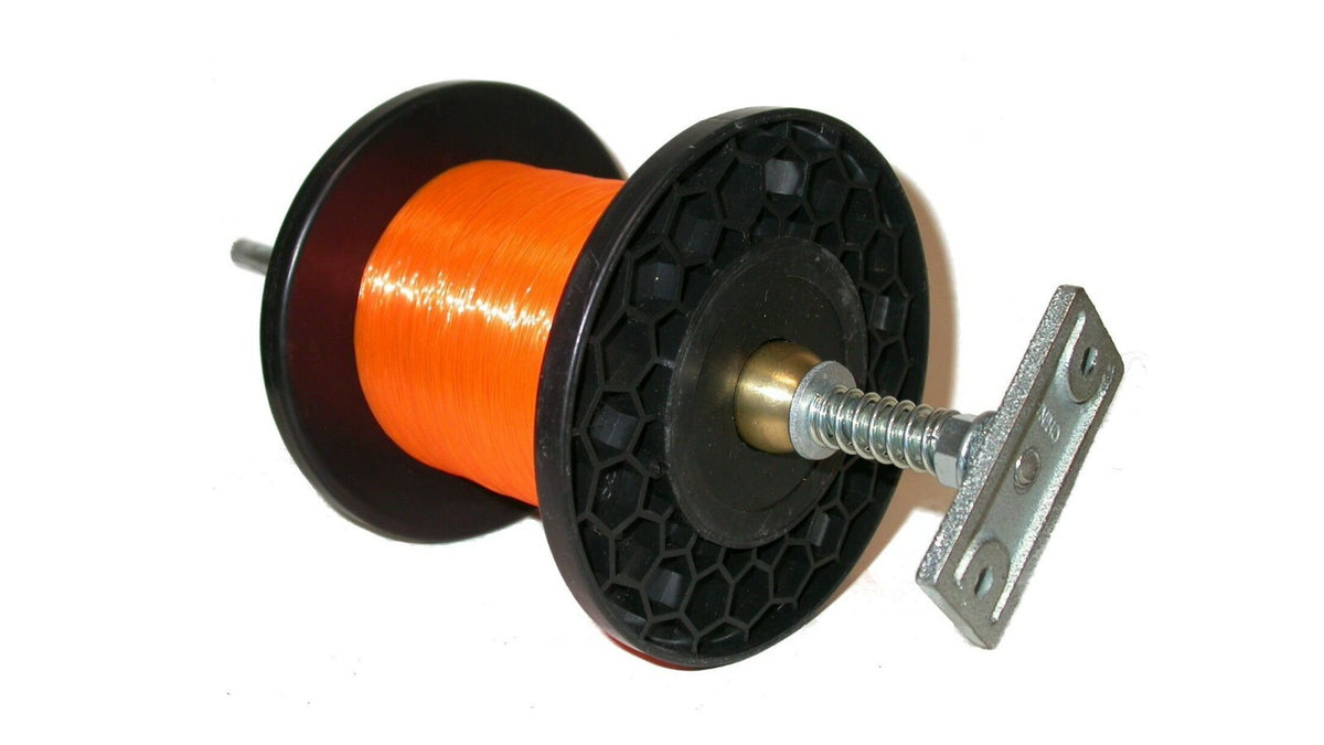12-Inch Fishing Reel Line Spooler - Heavy Duty Steel & Brass Line Winder