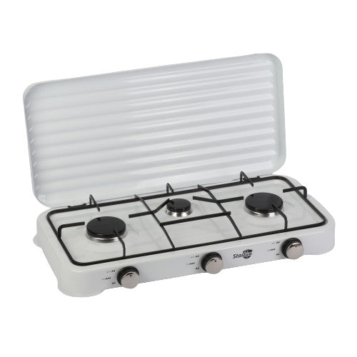 Portable 3 Burner Gas Stove for Camping Caravan Outdoor Cooking