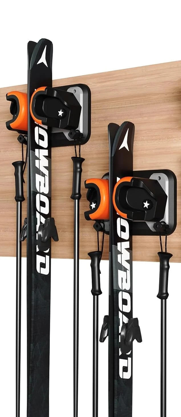 Multi-Purpose Wall Mount Rack for Snowboards Ski Skates and More