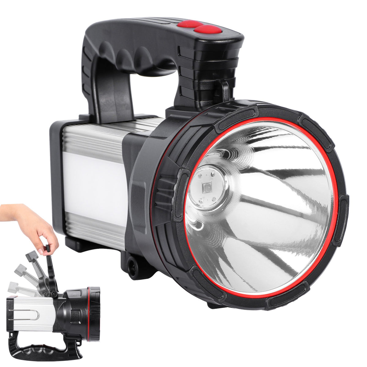 High Power Rechargeable LED Handheld Spotlight with Multiple Light Modes