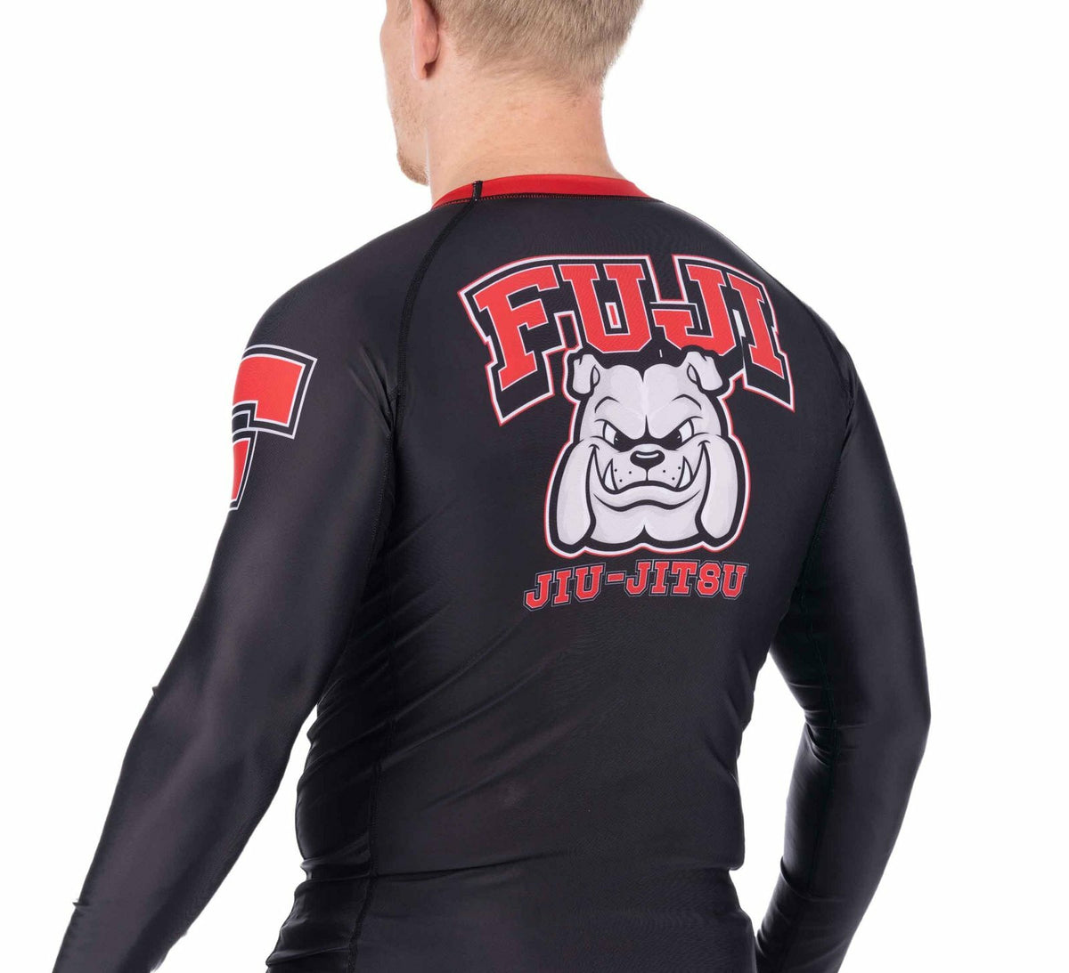 MMA Long Sleeve Rashguard for Brazilian Jiu-Jitsu & Training - Black Red