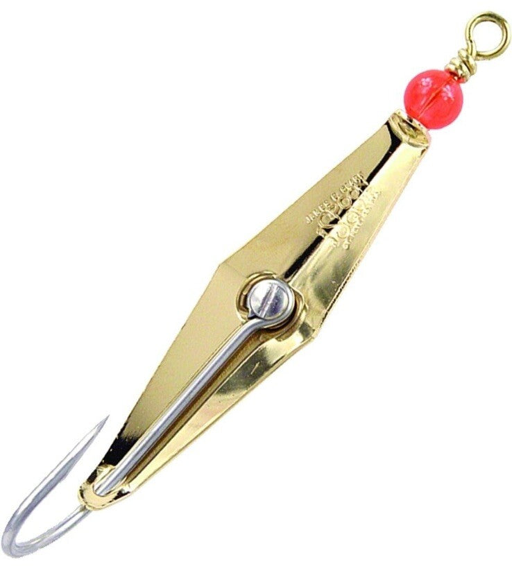 Saltwater Fishing Spoon with Gold Plating and 3-Inch Blade - Size 1