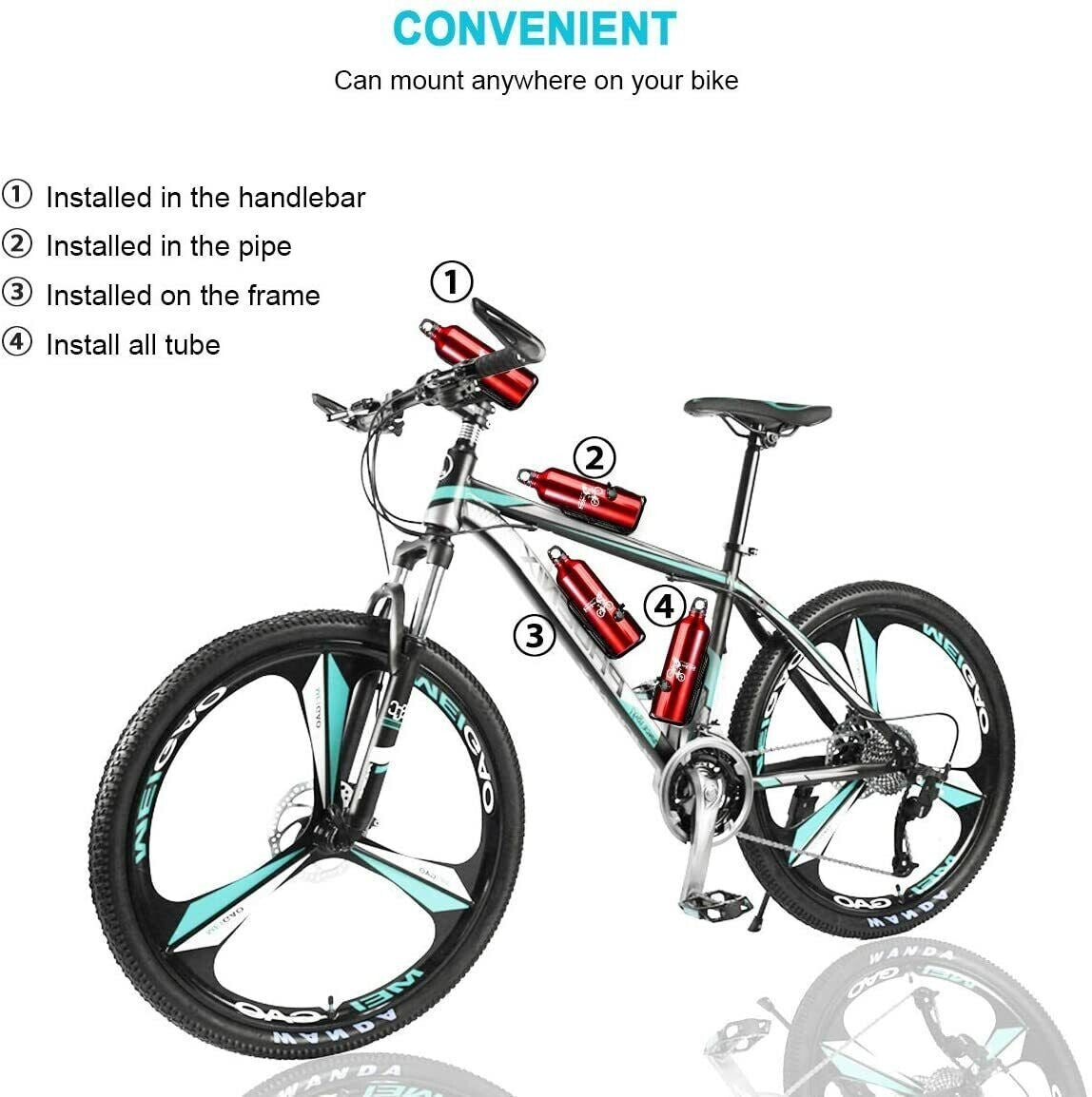 Lightweight Aluminum Bicycle Water Bottle Cages 2 Pack - Fits Most Standard & Oversized Bottles