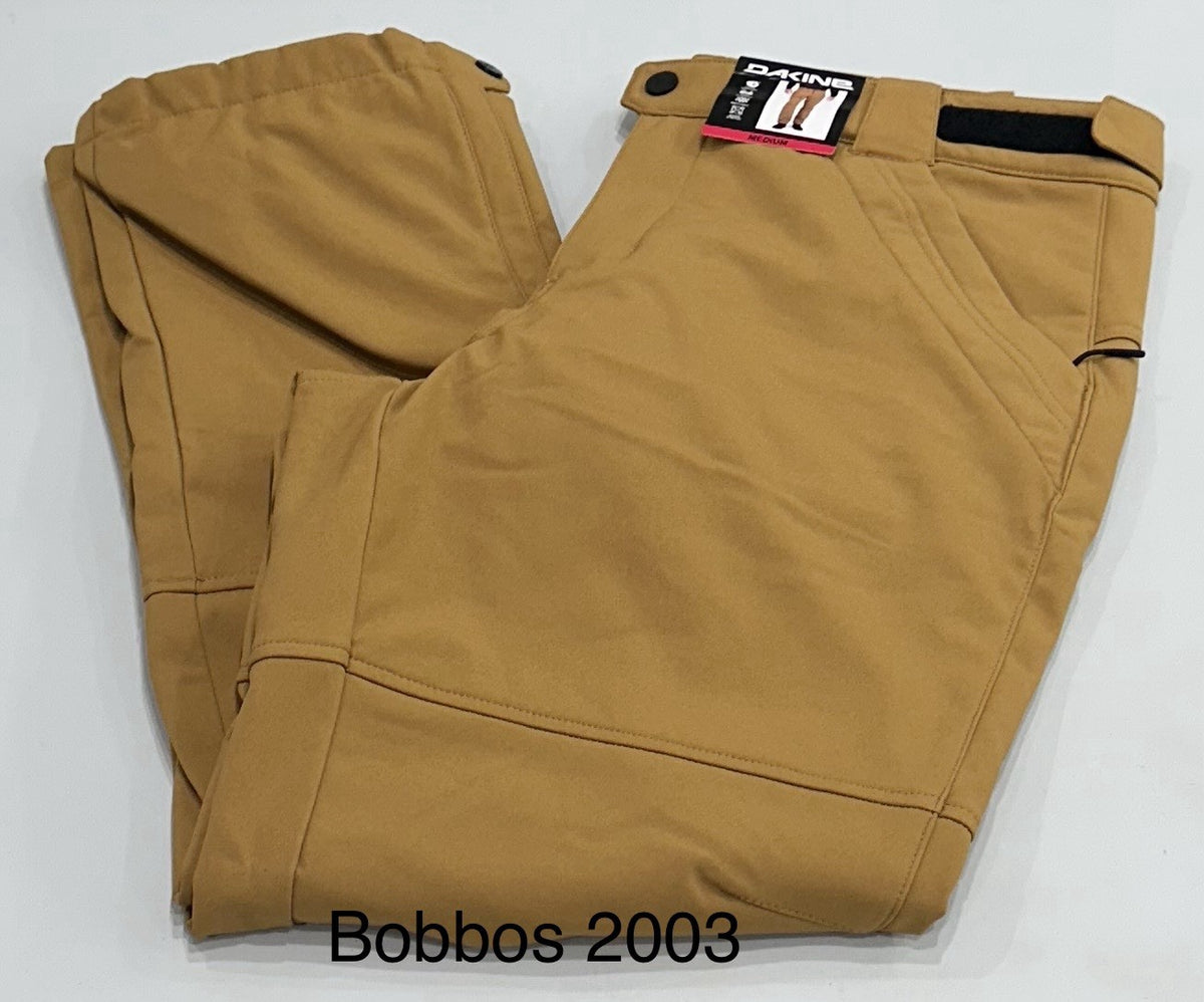 Men's Water Resistant Snow Pants - Active Stretch Shell, Tan, Size M