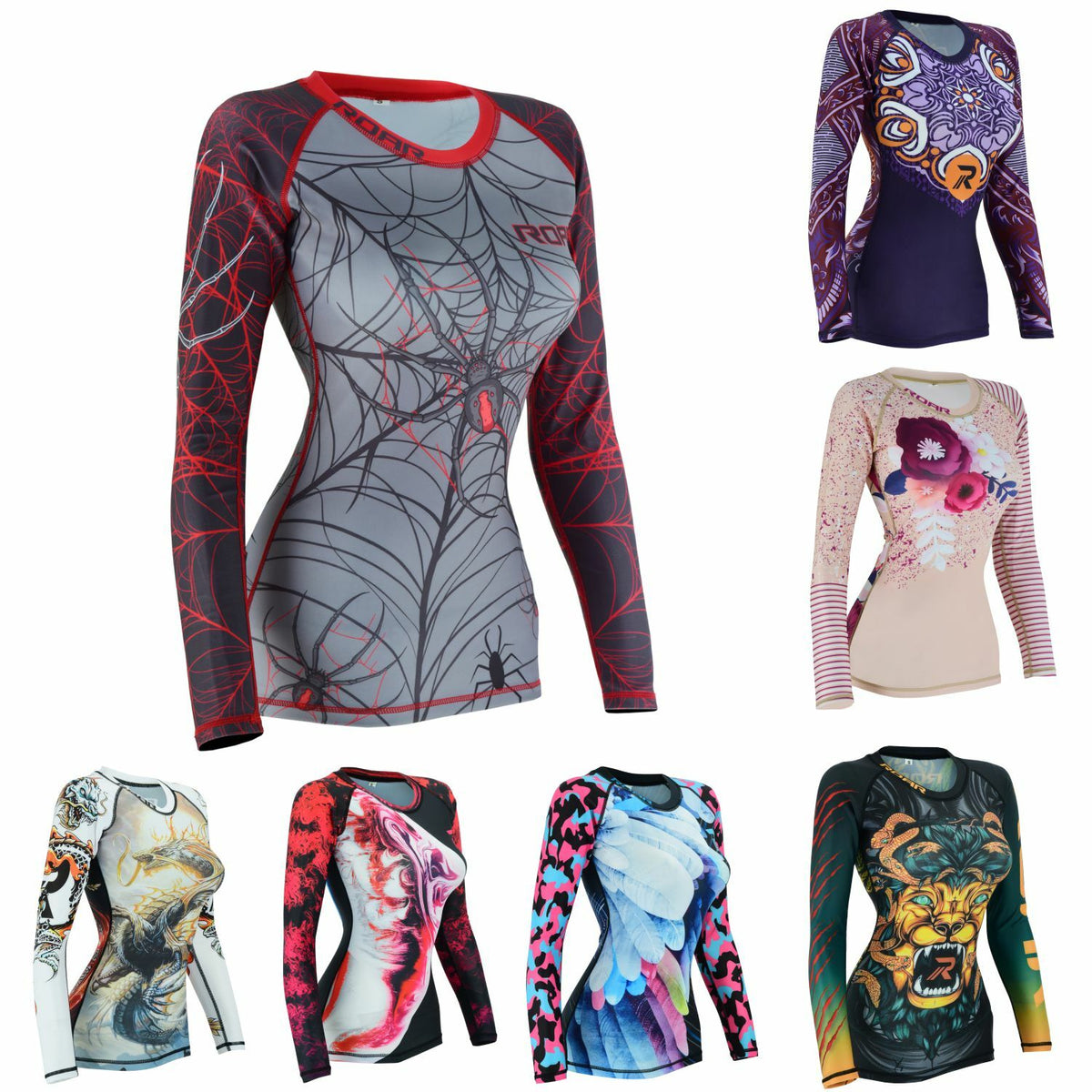 Long Sleeve MMA Rash Guard for Women Compression Fight Wear BJJ Wrestling