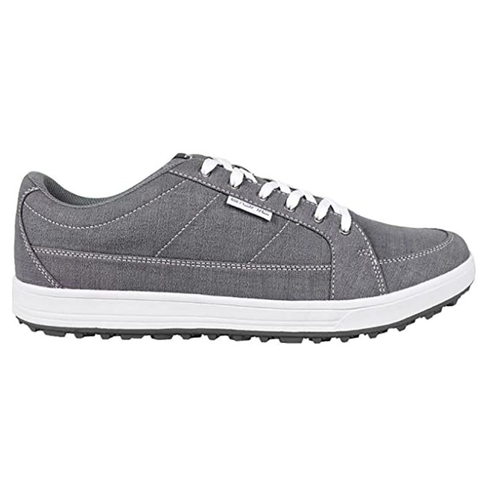 Men's Golf Shoes Waterproof Casual Athletic Sneakers Dark Gray White 8M