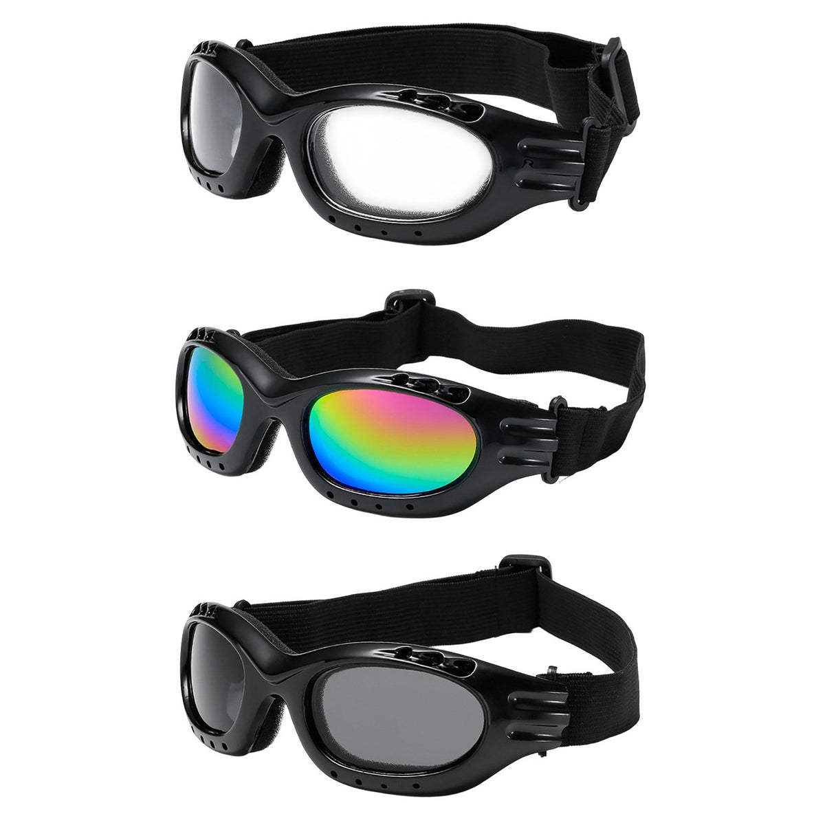 Cycling Skiing Riding Goggles Foam Padded UV400 Impact-Resistant Safety Glasses