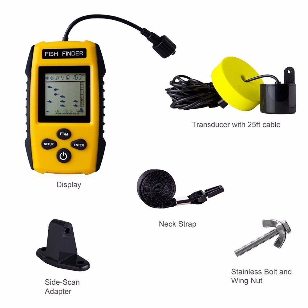 Portable Fish Finder with 100M Depth Range for Boats and Lakes