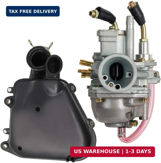 Carburetor and Air Filter Box Assembly Kit for Polaris Predator 90, 2001-2006