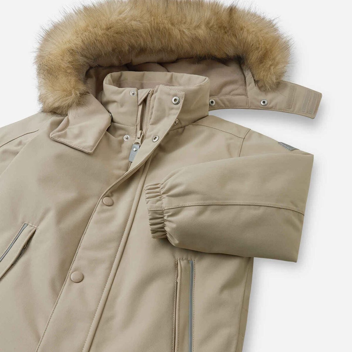 Kids' Waterproof Snow Suit with Detachable Hood and Insulation