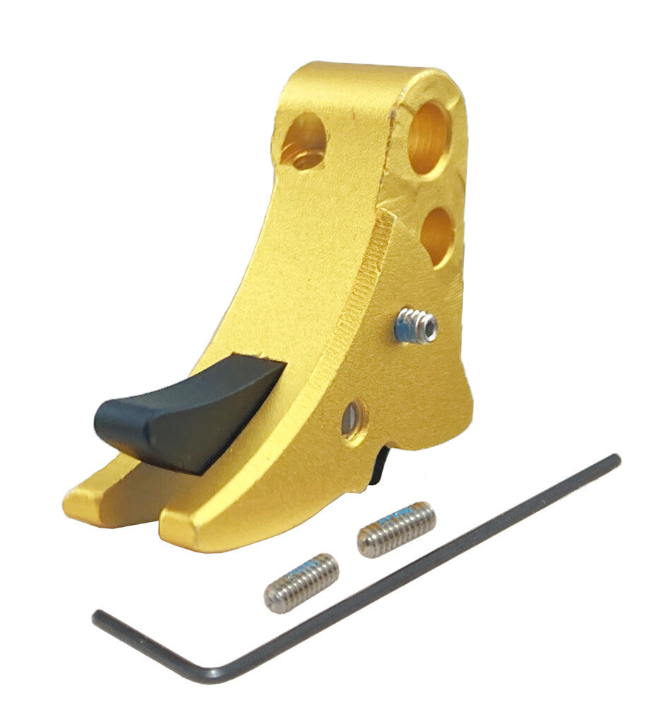 Anodized Aluminum Trigger Shoe with Safety for Gen 1-3 - Multiple Colors