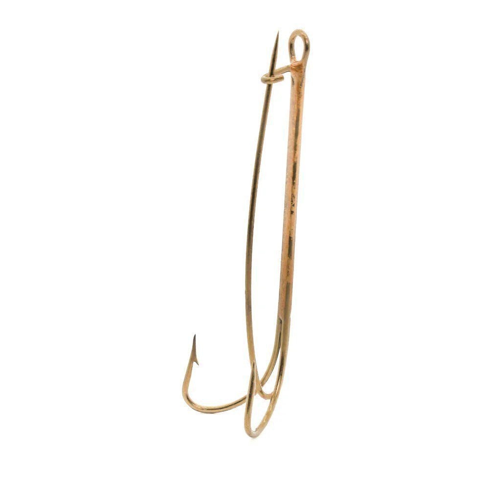 Mustad Classic Liver Hooks with Safety Pin Bronze - Pack of 5