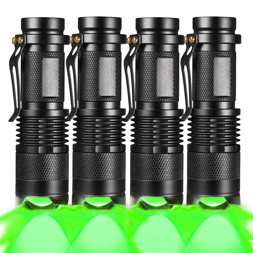 Mini LED Flashlight UV Zoomable Torch for Camping Hiking Night Astronomy