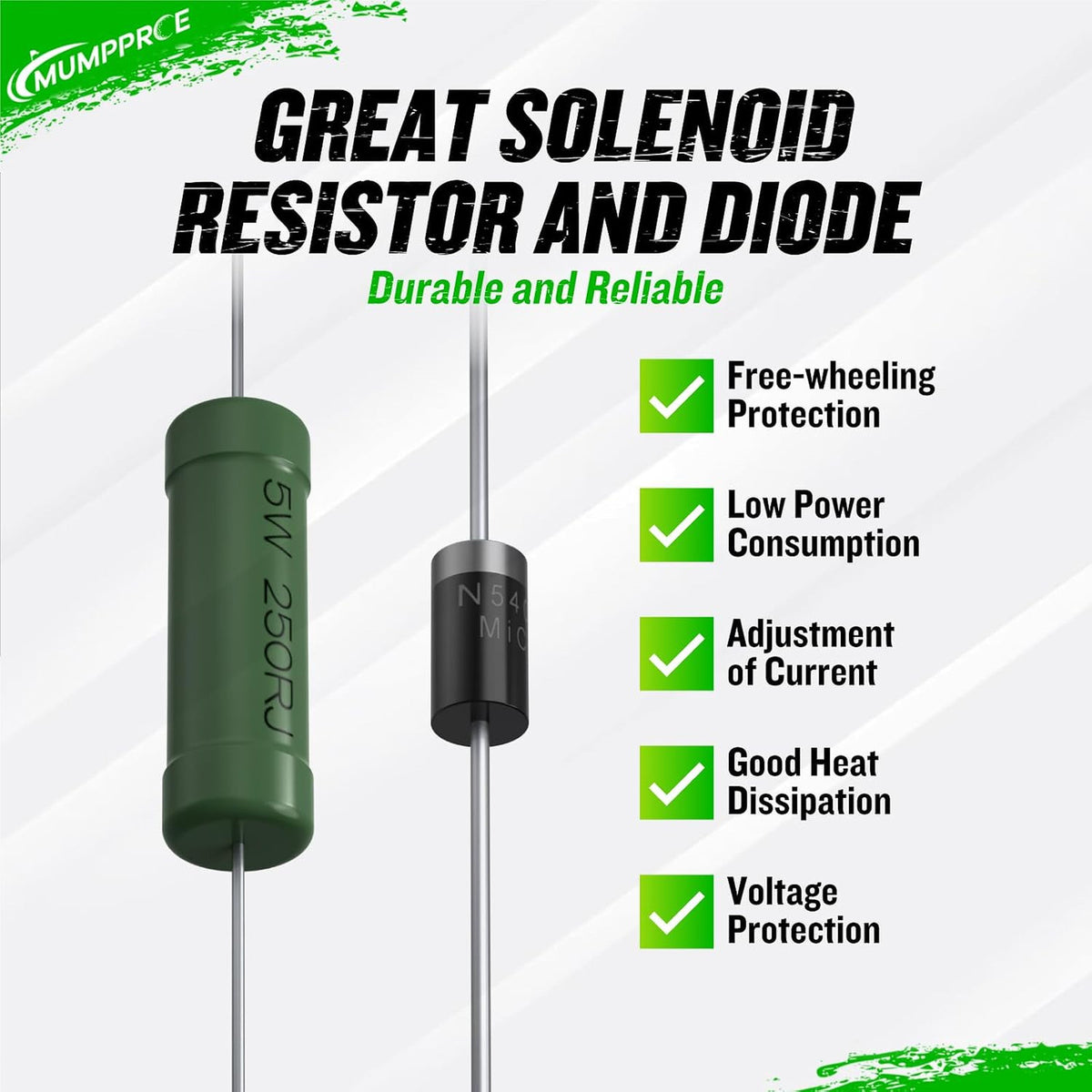 36V Golf Cart Solenoid Relay with Resistor and Diode for EZGO Models