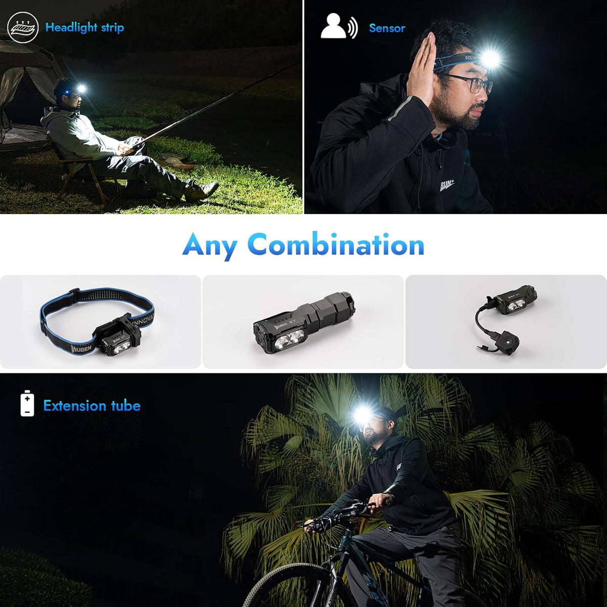 Mini LED Flashlight 1800 Lm Waterproof Magnet USB Rechargeable Torch