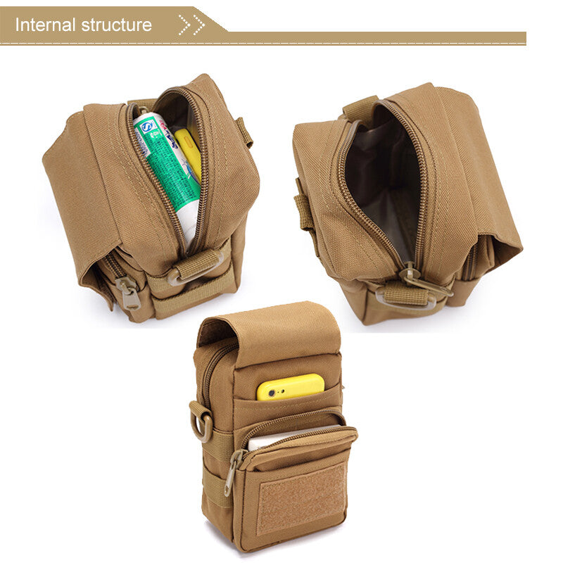Tactical Molle Bag Outdoor EDC Waist Pouch Military Fanny Pack Phone Holder