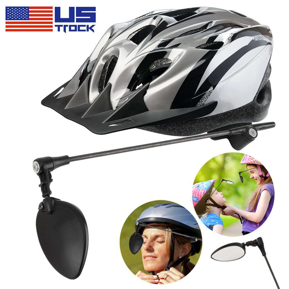 360° Bicycle Helmet Rearview Mirror - Adjustable Cycling Safety Mirror