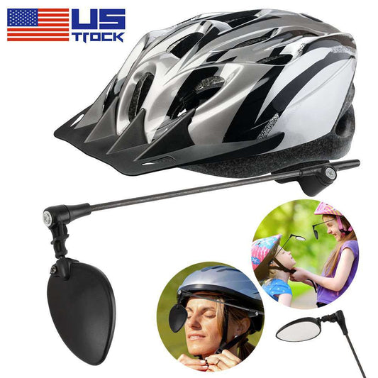 360° Bicycle Helmet Rearview Mirror - Adjustable Cycling Safety Mirror