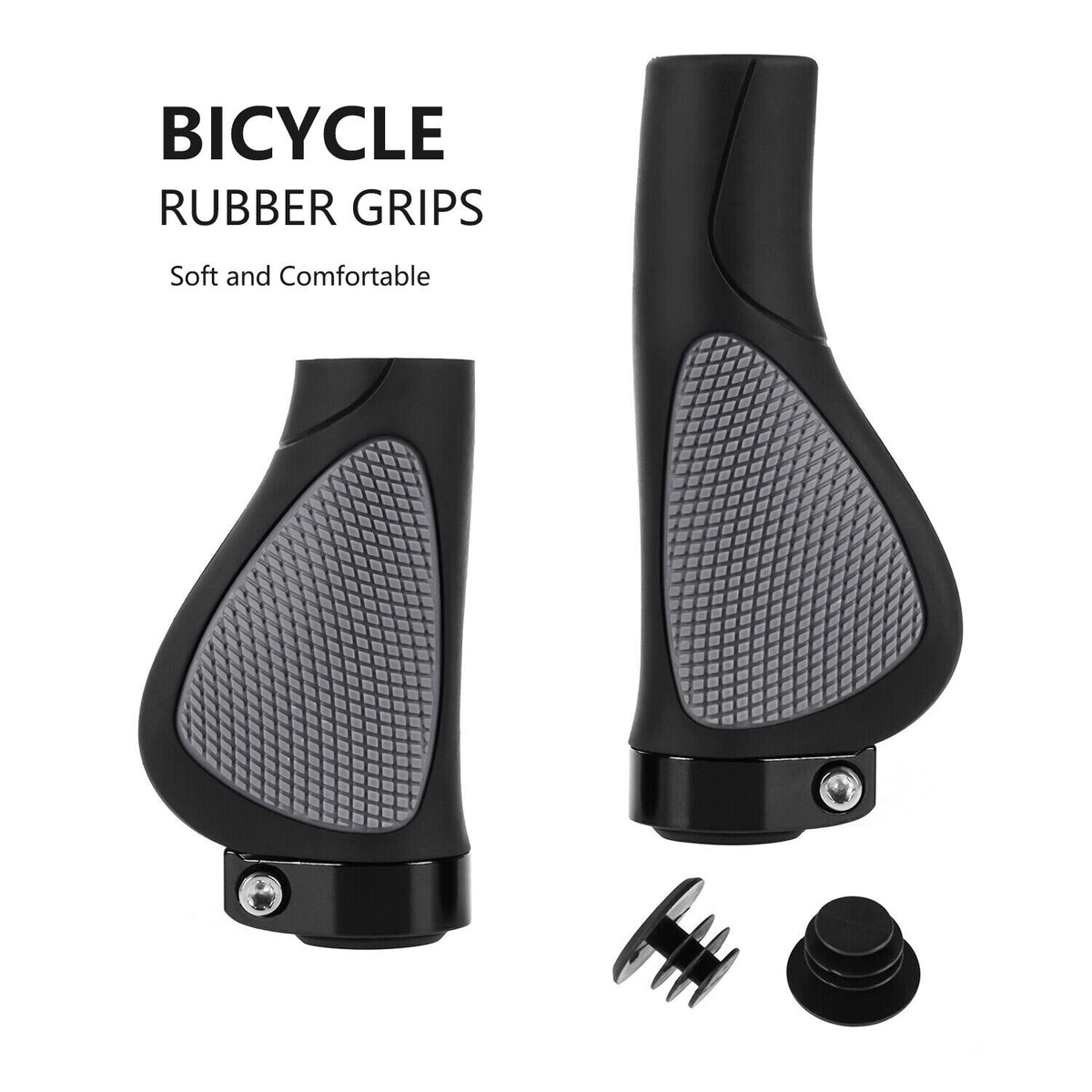 Ergonomic Bicycle Handlebar Grips Non-Slip Rubber Cycling Accessories