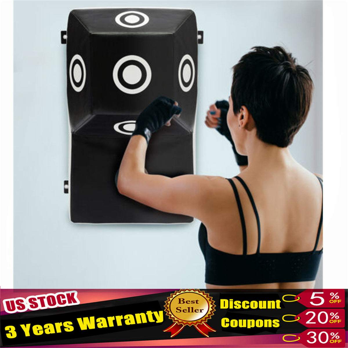 Wall-Mounted Boxing Target, Heavy Bag Punching Pad for MMA Training