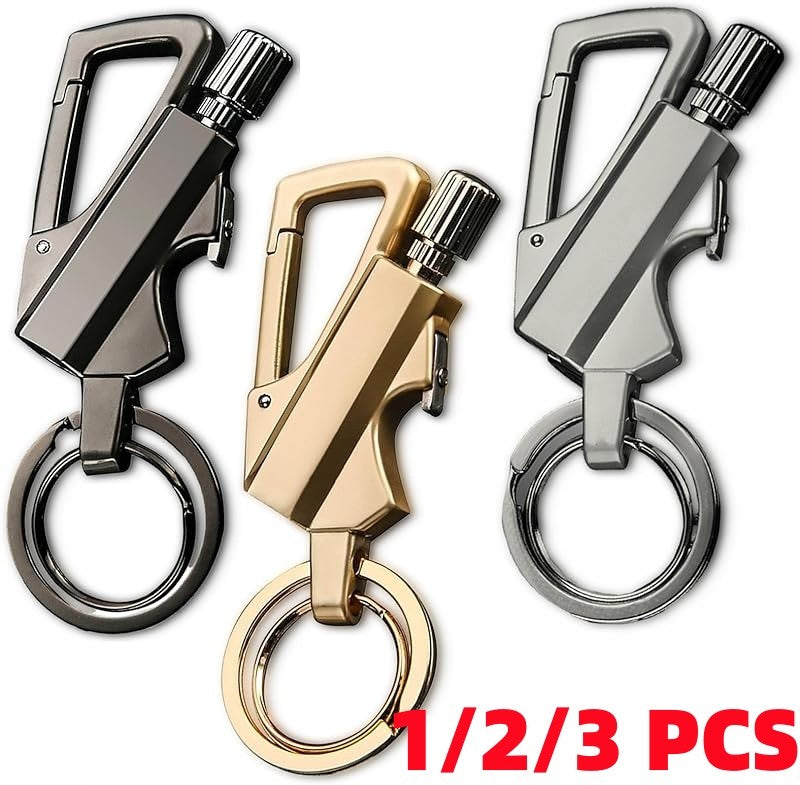 Portable Waterproof Metal Match Lighter with Keychain & Bottle Opener Set