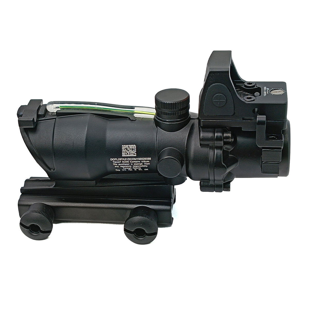 Fiber Optic Green Dot Sight 4x32 Scope for Rifle with Chevron Reticle