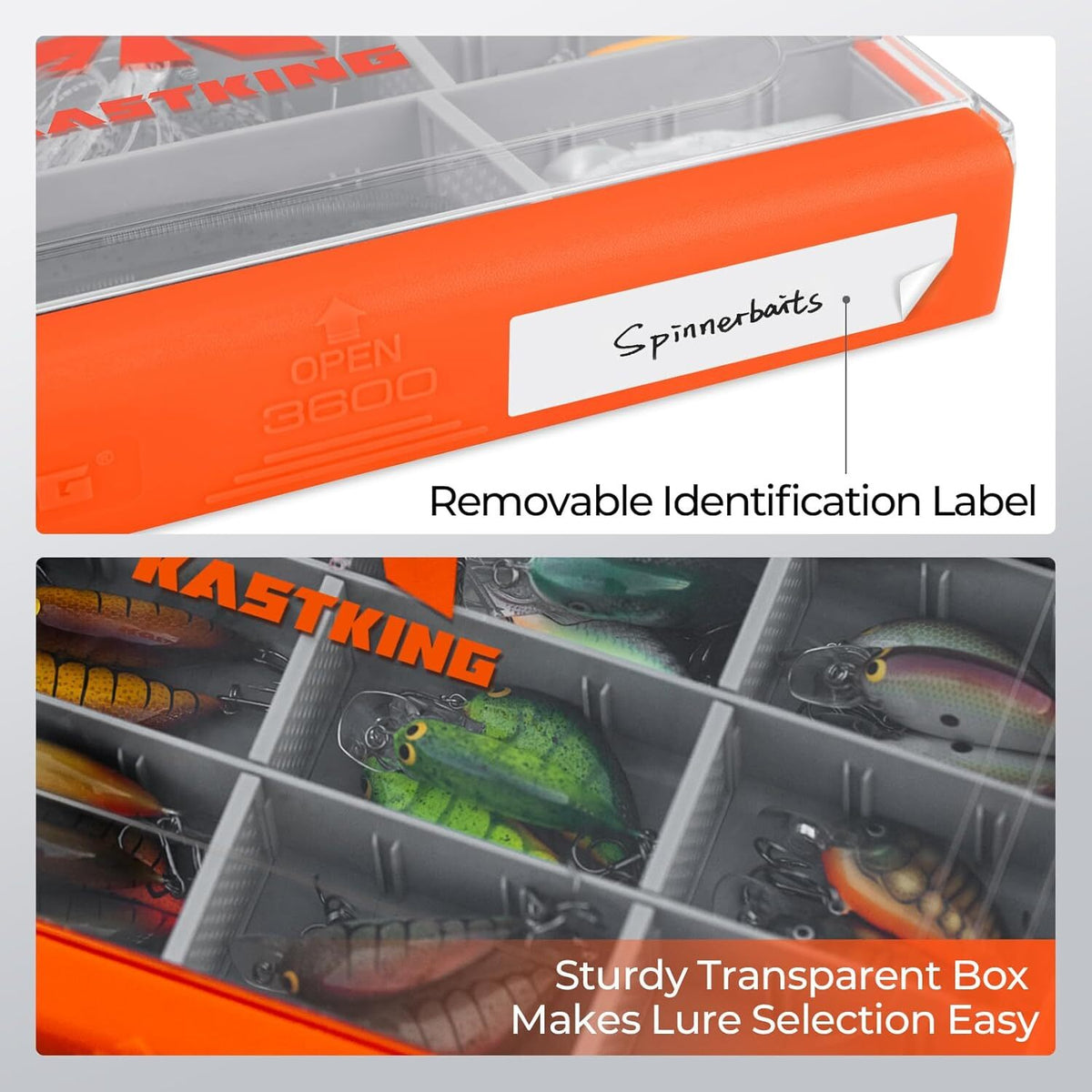 Waterproof Tackle Box with Adjustable Dividers - Multiple Sizes & Packs