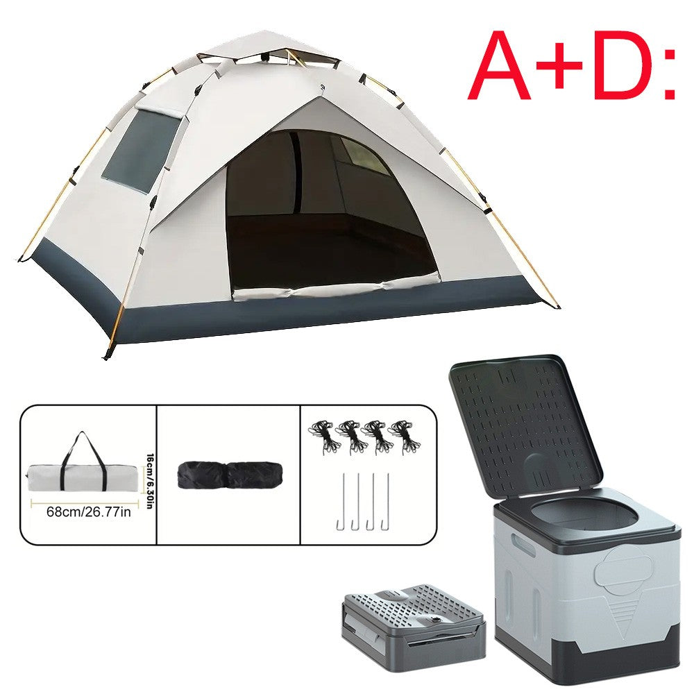 Easy Pop Up Camping Tent for 2-4 People with Waterproof Design and Dual Doors
