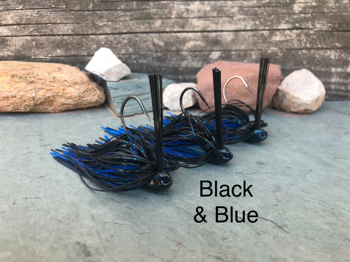 Bass Fishing Jigs Set - Weedless Flipping Jigs for Heavy Cover, Multiple Colors & Weights