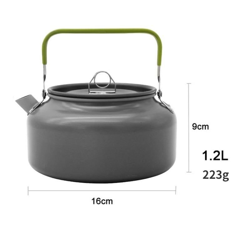 Portable Aluminum Camping Kettle 0.8L-2.5L for Hiking, Picnic & Travel