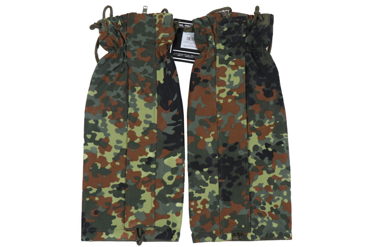 German Army Flecktarn Waterproof Snow Gaiters for Hunting Hiking Camping