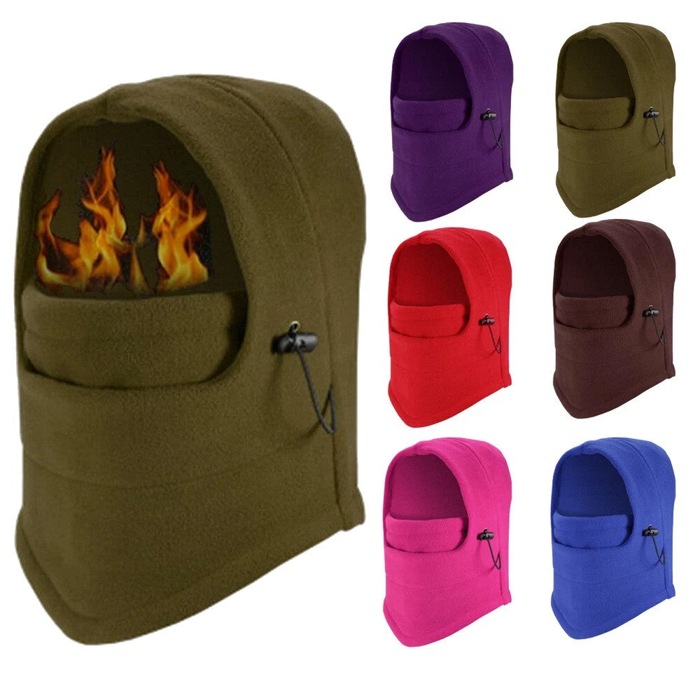 Winter Thermal Fleece Balaclava Ski Mask with Neck Warmer - Full Face Mask for Cold Weather
