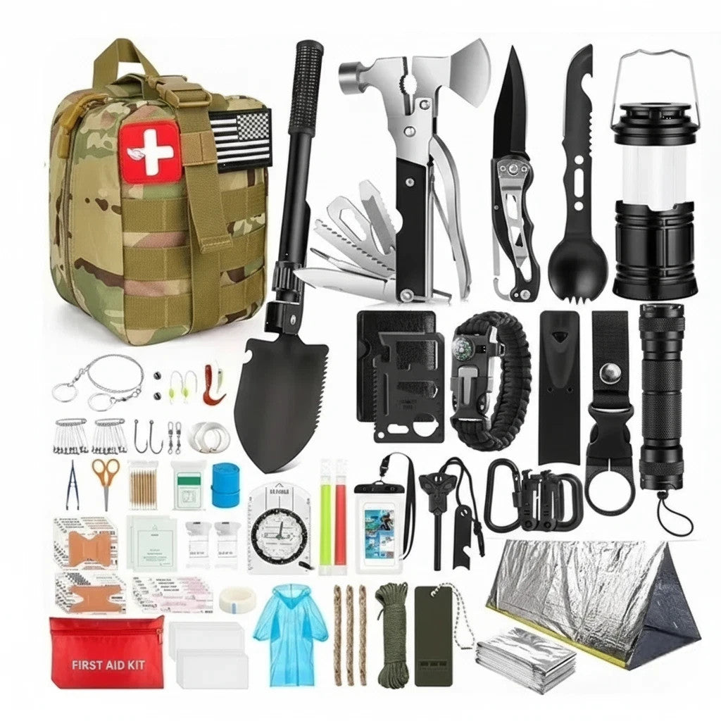 250 Piece Emergency Survival First Aid Kit with Molle Bag for Outdoors Camping & Disaster Preparedness