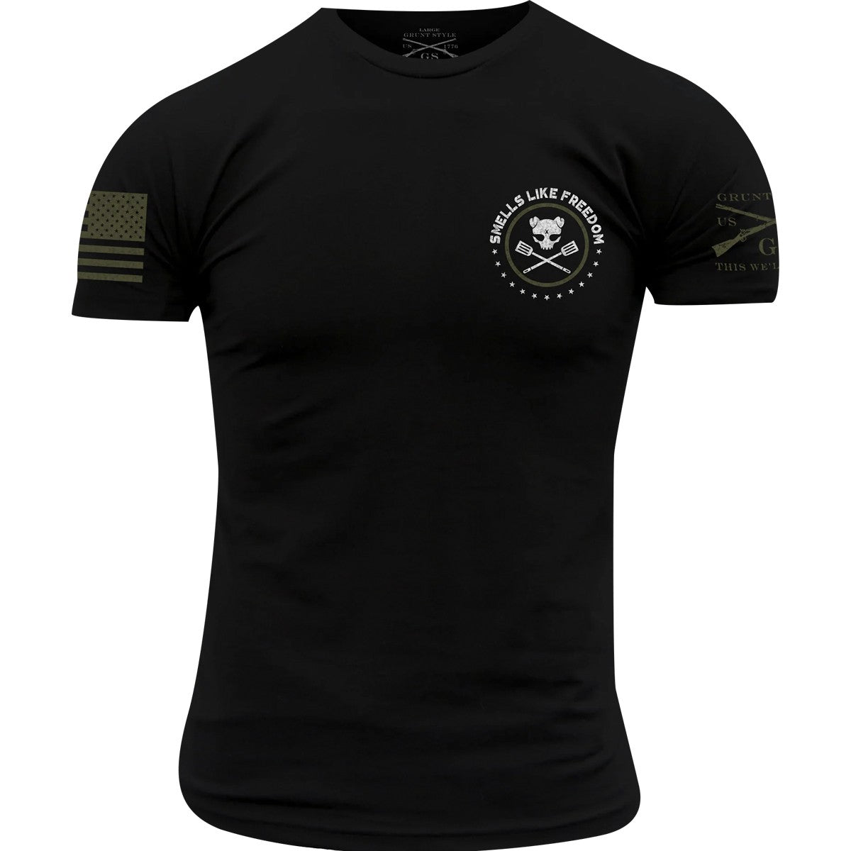 Whiskey Bacon Freedom T-Shirt for Men - Black, Multiple Sizes