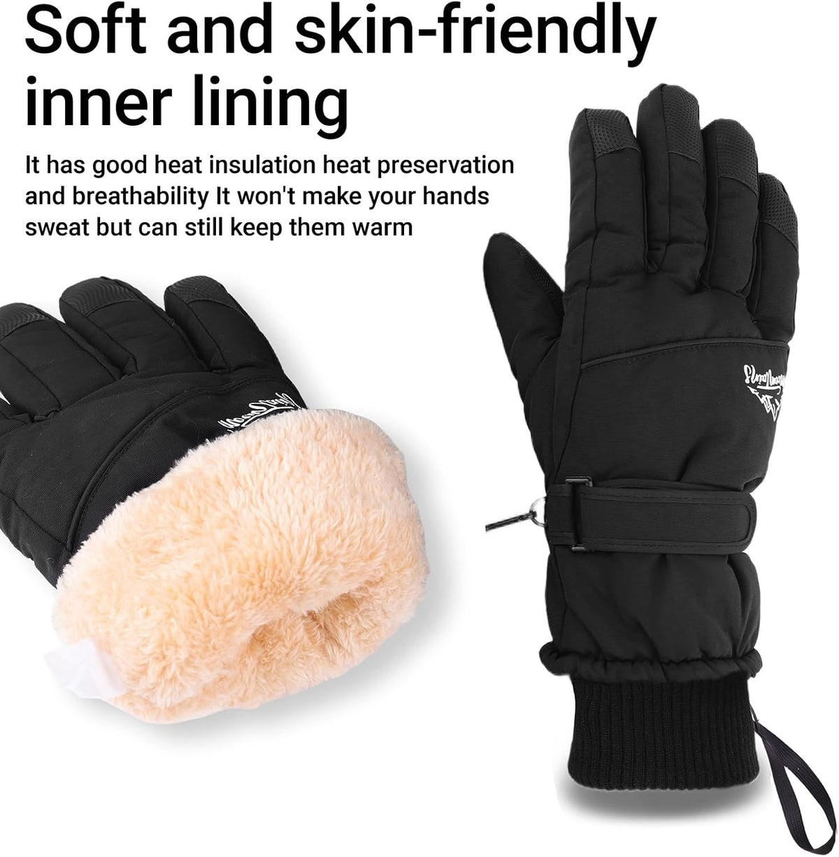 Women's Waterproof Skiing & Snowboarding Gloves Thermal Touchscreen Winter Gloves