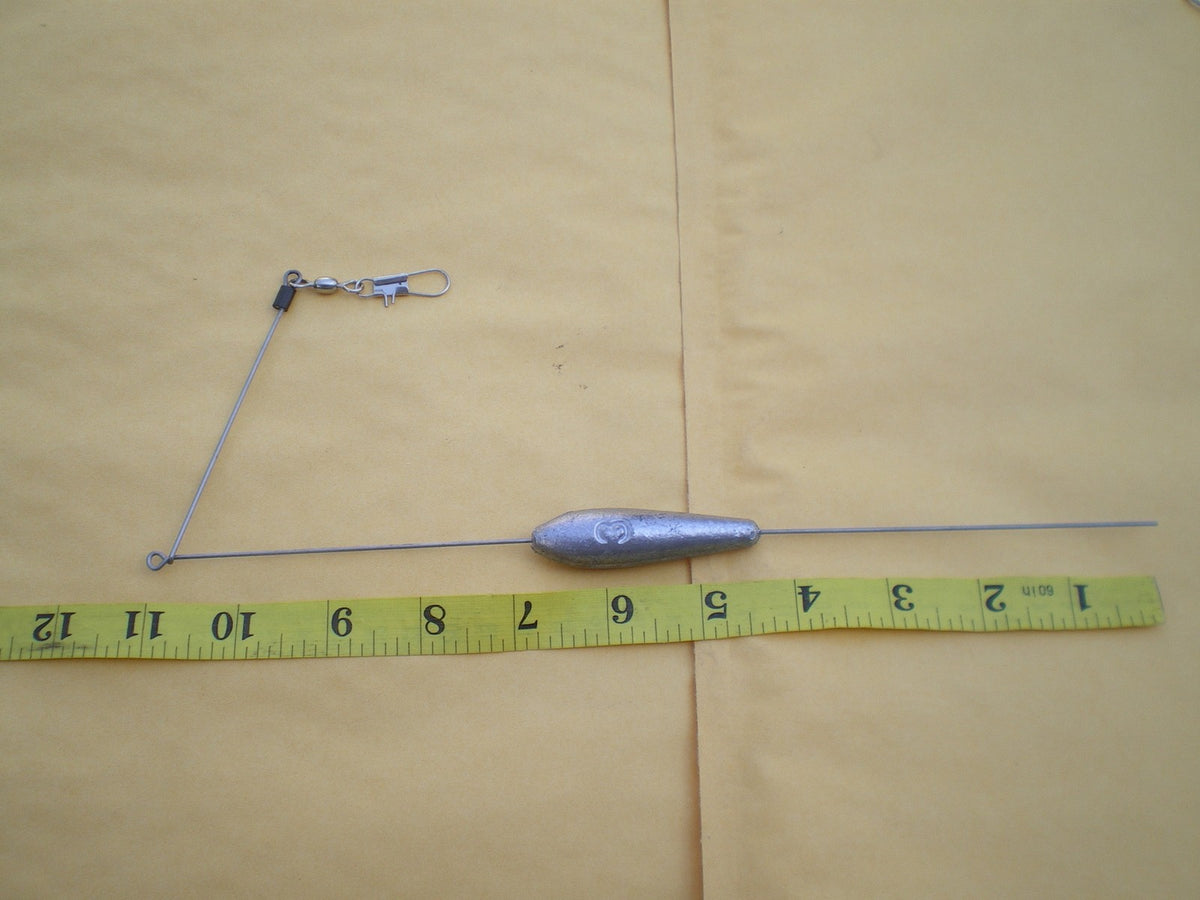 12 Pcs 4 oz Stainless Steel Bottom Bouncer Sinkers with 10" Legs & Swivel