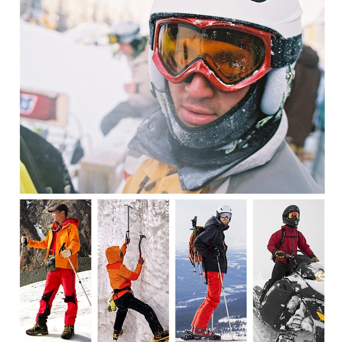 Unisex Winter Thermal Face Mask with Neck Gaiter - Windproof Fleece Ski Hat