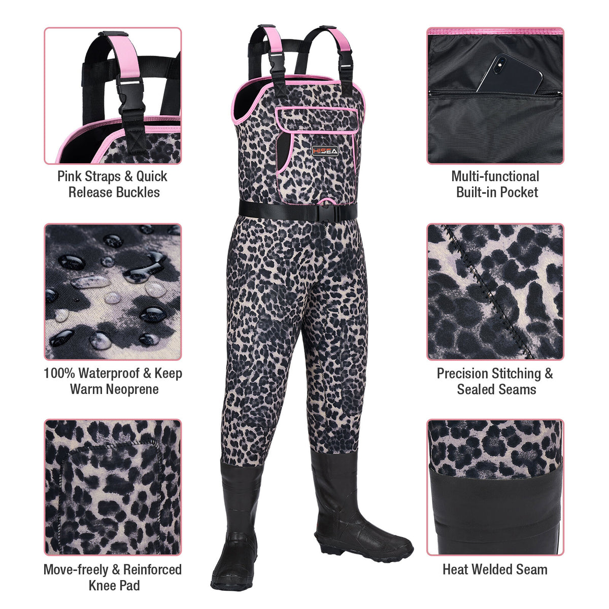 Women’s Neoprene Chest Waders 400G Insulated Waterproof Fishing & Hunting Boots