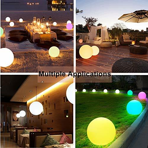 8-Inch Rechargeable LED Globe Light with Remote, 16 RGB Colors & Waterproof