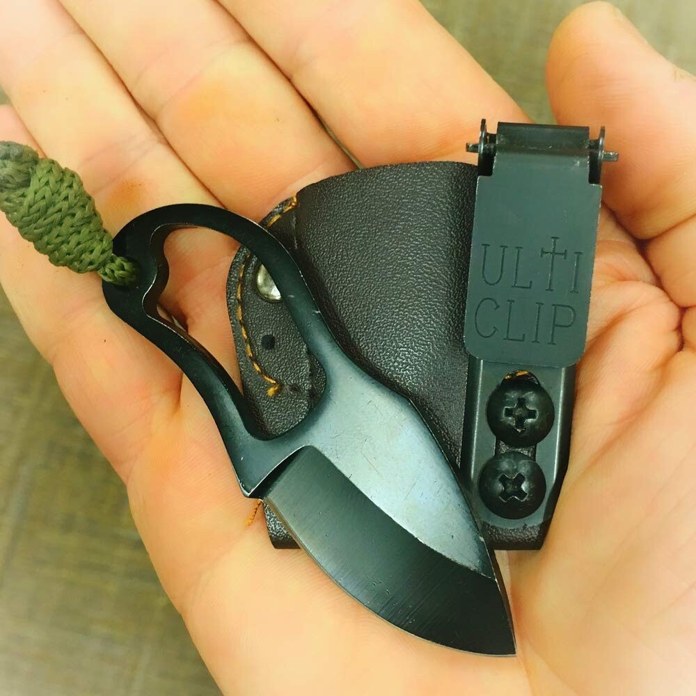 Slim Ulticlip 2.2-Inch Beltless Concealed Carry Clip - Black Oxide Steel