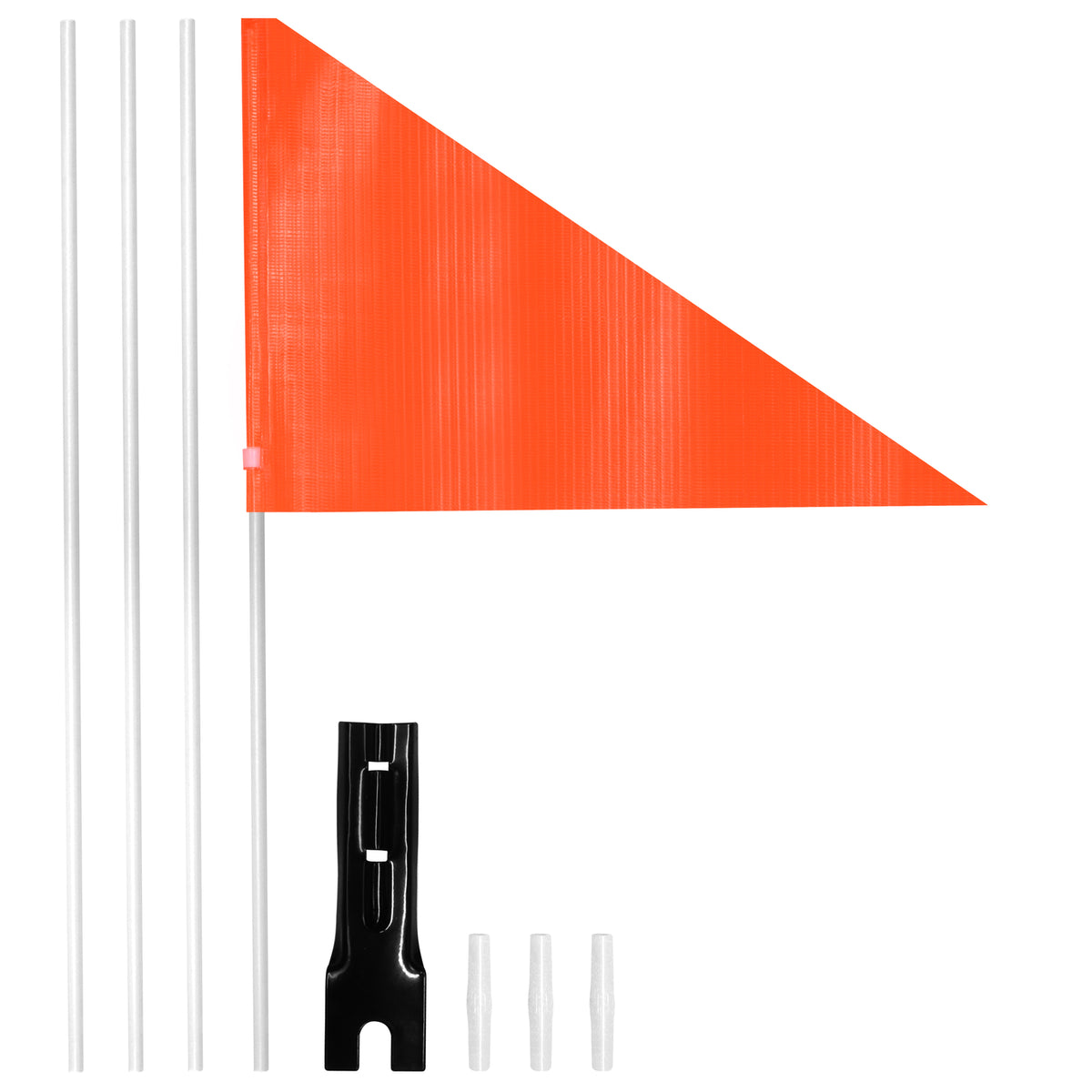 6Ft Bicycle Safety Flag with Fiberglass Pole - High Visibility Bike Trailer Flag