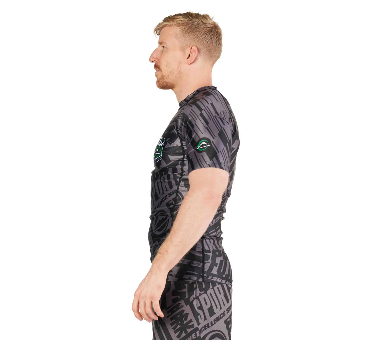 High Impact MMA Rashguard for Jiu Jitsu and Combat Sports - Black/Green