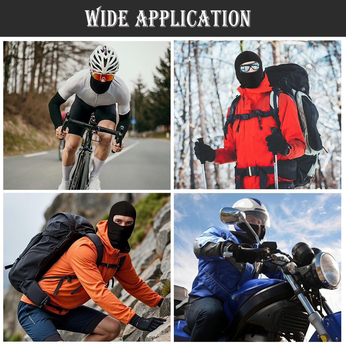 Unisex Winter Ski Masks Set - Breathable, Reusable Balaclavas for Outdoor Sports