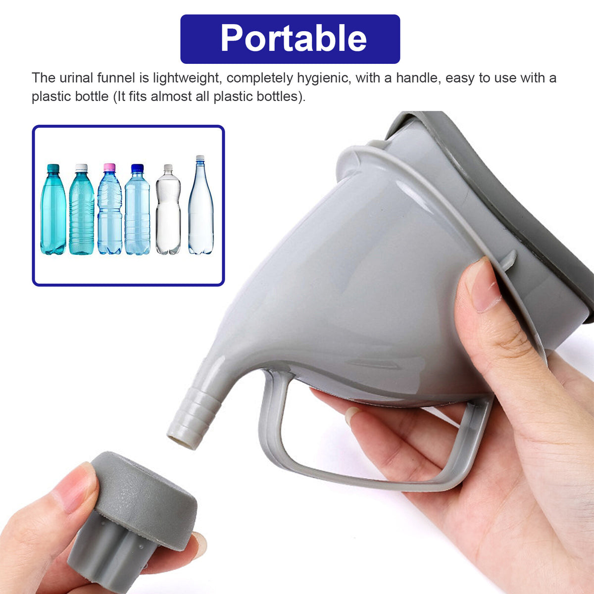 Unisex Portable Urinal Funnel for Adults - Emergency Travel Toilet