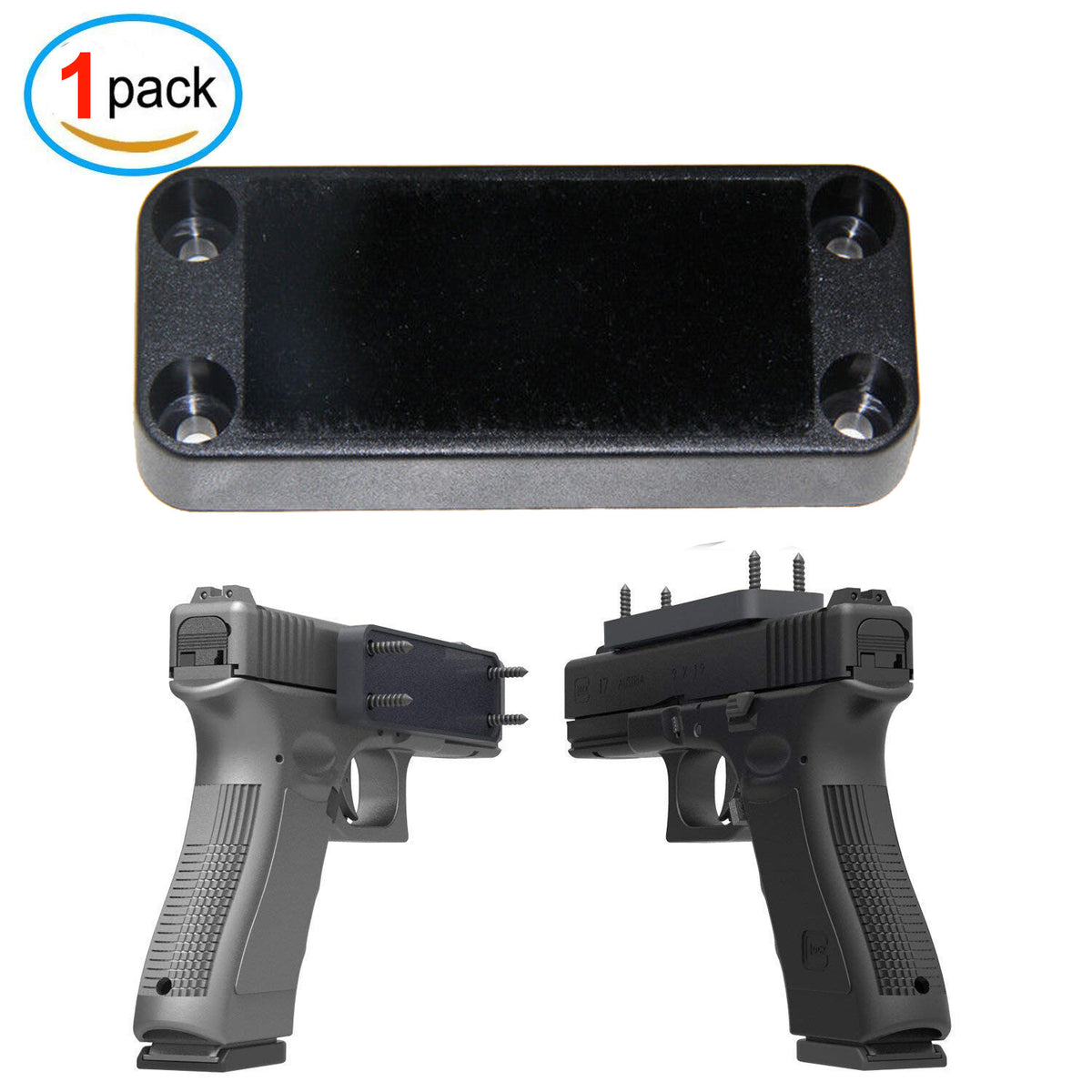 Magnet Concealed Gun Mount Holder for Desk Bed Table 25LB Capacity - Multiple Packs
