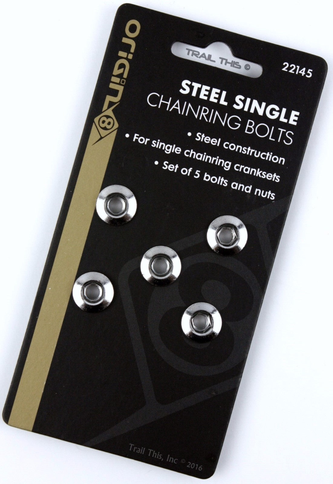 Chrome Bicycle Chainring Bolts Set - Single-Speed BMX & Track Bikes