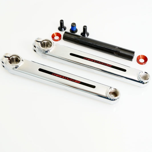 Old School BMX Crankset - Chromoly 3-Piece Cranks for Retro Builds